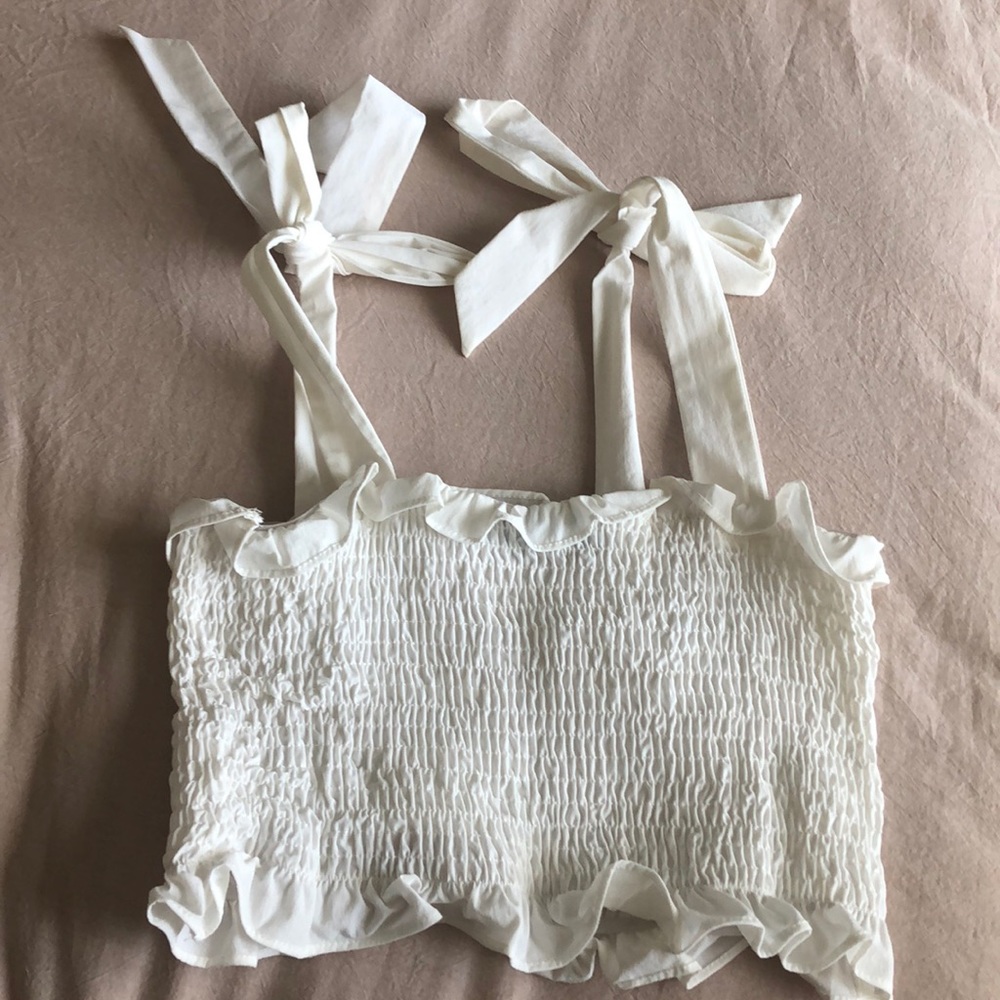 PLT tie crop top